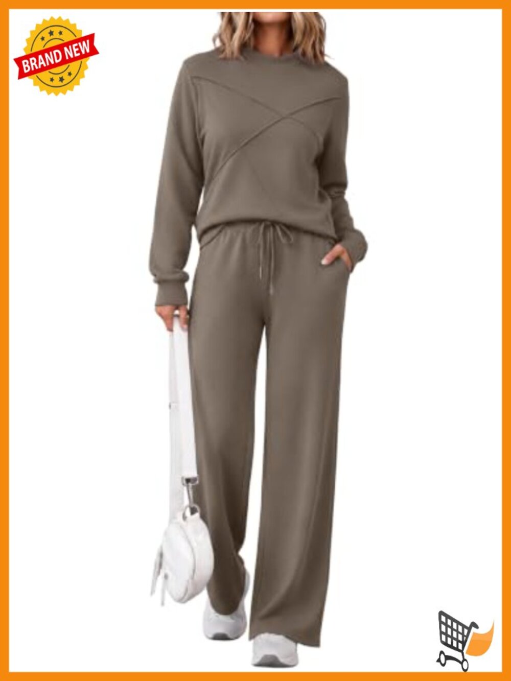 Modal Blend 2 Piece Lounge Set Mock Neck Long Sleeve